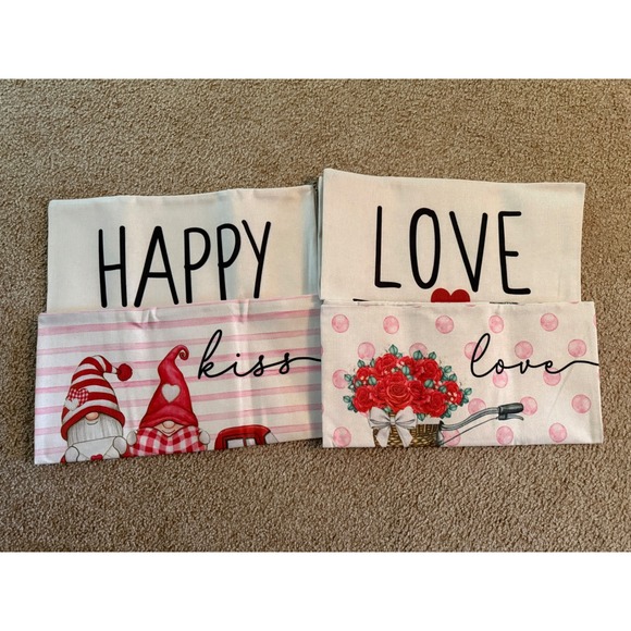 Ohok Other - Ohok Valentine's Day Throw Pillow Covers Set of 4 Gnomes Love Rae Dunn Style